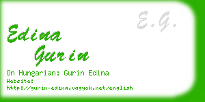 edina gurin business card